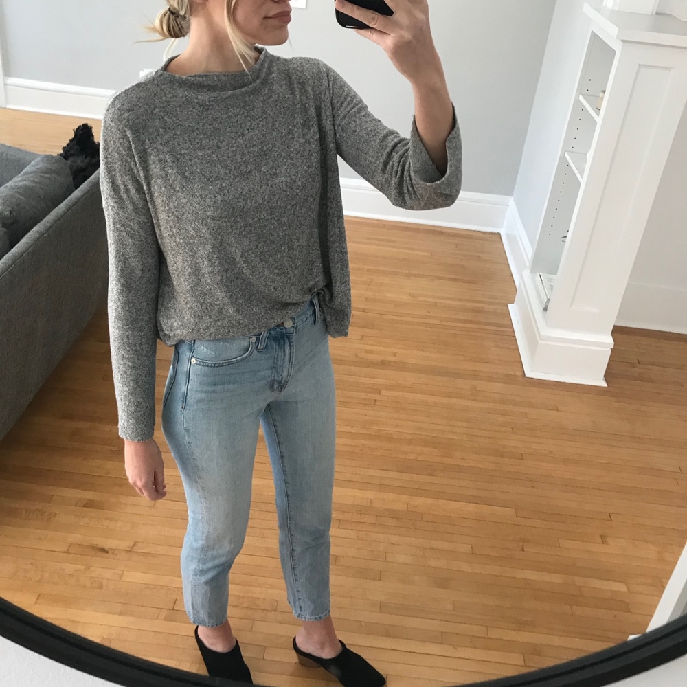 Zara Grey Boatneck Shirt